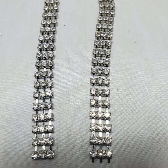 Charming Charlie Silver rhinestone dangle fish hook earrings - Picture 4 of 6